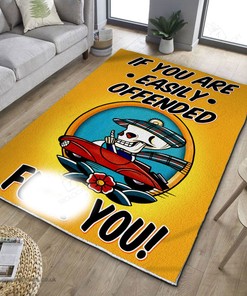 If You Are Easily Offended Tattoo Rug for Unique Home Decor