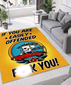 If You Are Easily Offended Tattoo Rug for Unique Home Decor