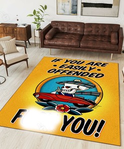 If You Are Easily Offended Tattoo Rug for Unique Home Decor