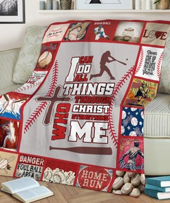 Inspirational Bible Verse Quilt Blanket, Faith Stengthens Me