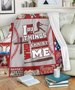 Inspirational Bible Verse Quilt Blanket, Faith Stengthens Me