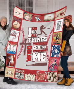 Inspirational Bible Verse Quilt Blanket, Faith Stengthens Me