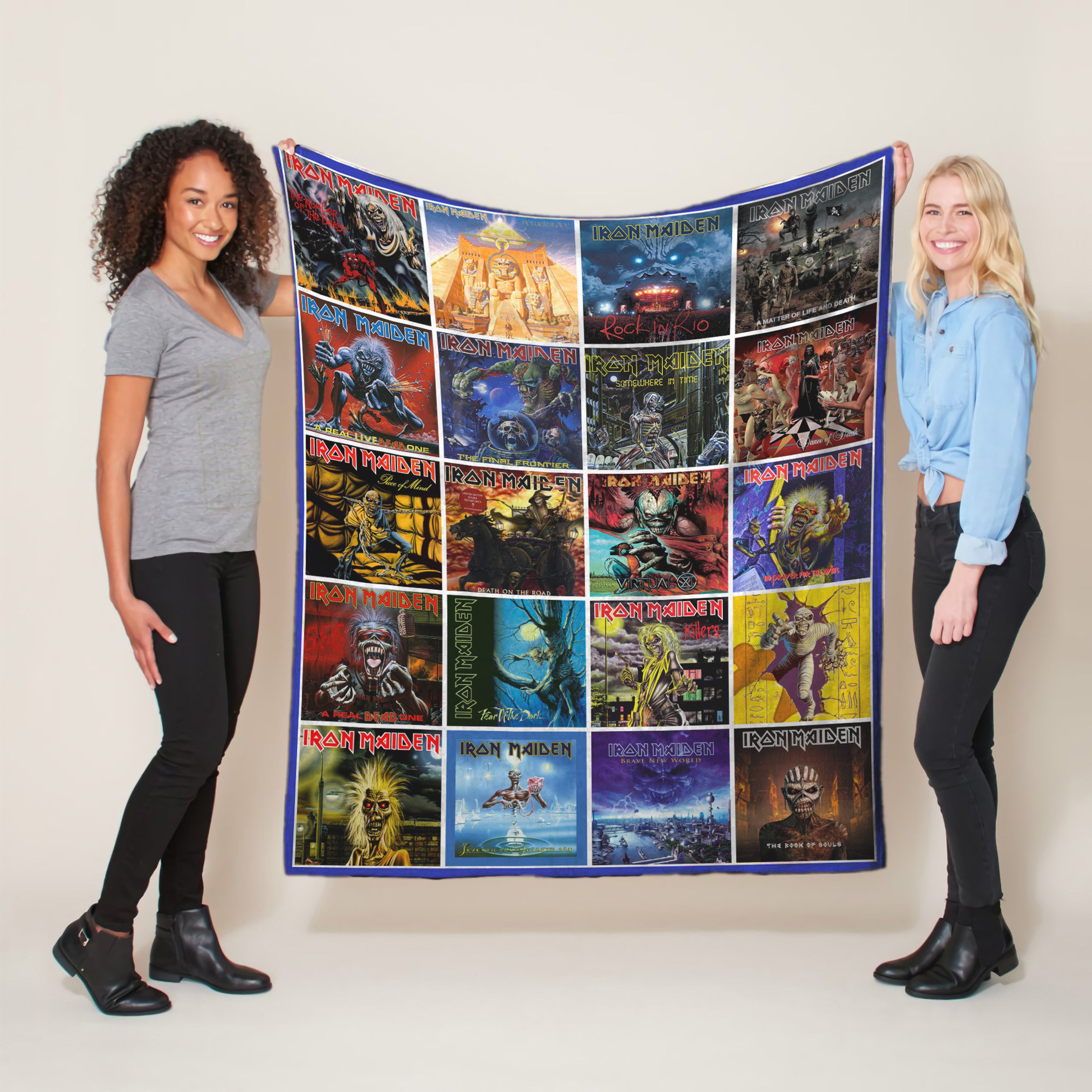 Iron Maiden Heavy Metal Rock Band Quilt Blanket - Perfect for Rock Music Enthusiasts