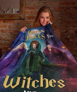 It's Hocus Pocus Time Witches Blanket - Custom Name Hocus Pocus Blanket - Sanderson Sister