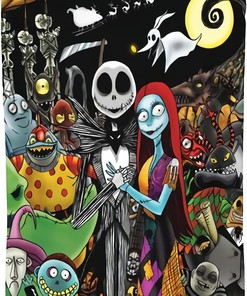 Jack Skellington Blanket, Christmas Jack Blanket, Flannel 3D Printed Blankets for Sofa Room