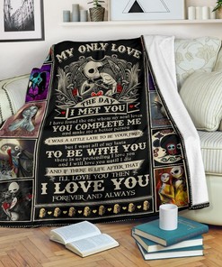 Jack Skellington Blanket, Jack & Sally Blanket Custom, My Only Love Home Decoration