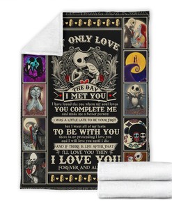 Jack Skellington Blanket, Jack & Sally Blanket Custom, My Only Love Home Decoration