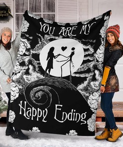 Jack Skellington Blanket, Jack Skellington And Sally Movie Quilt - Valentine's Day Gift