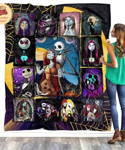 Jack Skellington Blanket, Jack Skellington Quilt - Personalized Horror Movie Gift