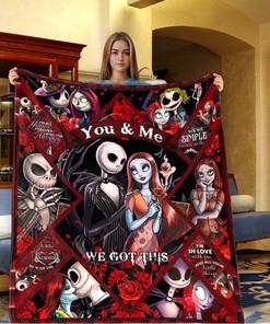 Jack Skellington Blanket, Jack Skellington Velveteen Plush Blanket - Halloween Bedroom Decor