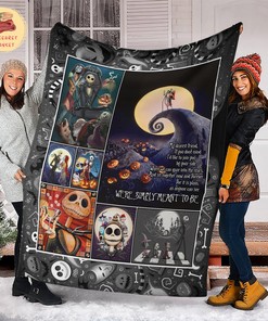 Jack Skellington Blanket, Lilo And Stitch Movie Parody Halloween Gift - Skellington Blanket