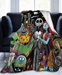 Jack Skellington Blanket, Nightmare Before Christmas Blanket, Soft Jack Skellington & Sally Blanket