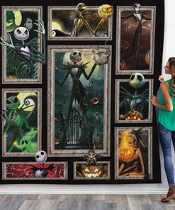Jack Skellington Blanket, Nightmare Before Christmas Fleece Blanket - Jack And Sally Halloween Gift