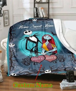 Jack Skellington Blanket, Personalized Blanket - Custom Halloween Jack Skellington Blanket