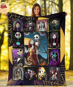 Jack Skellington Blanket, Personalized My Only Love Jack And Sally Fleece Blanket - Mink Sherpa Blanket