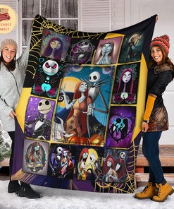 Jack Skellington Blanket, Personalized My Only Love Jack And Sally Fleece Blanket - Mink Sherpa Blanket