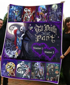 Jack Skellington Blanket, The Nightmare Before Christmas Fleece Blanket - Jack And Sally Halloween Gift