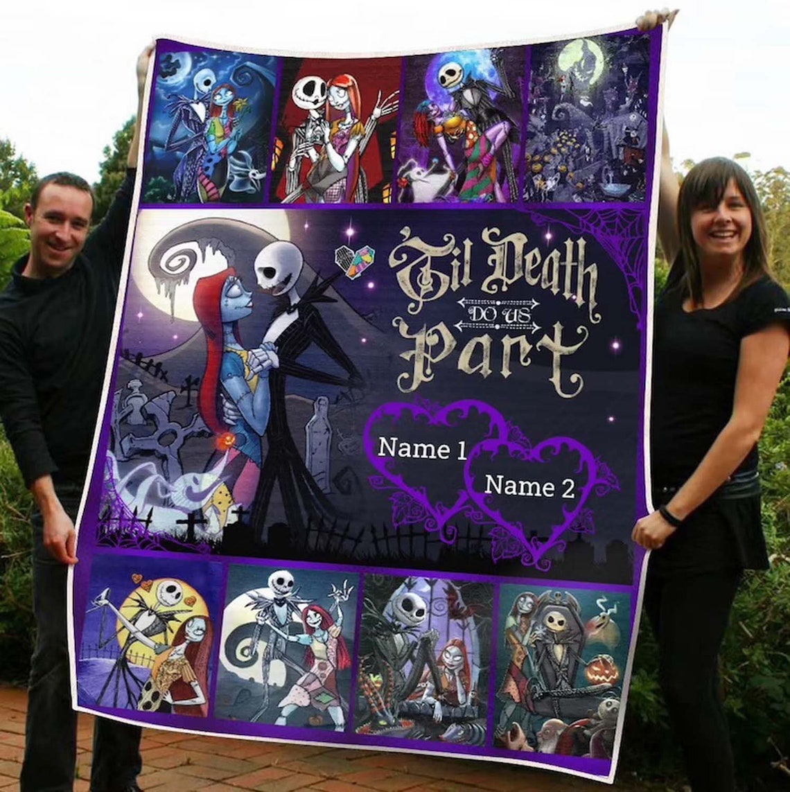Jack Skellington Blanket, The Nightmare Before Christmas Fleece Blanket - Jack And Sally Halloween Gift