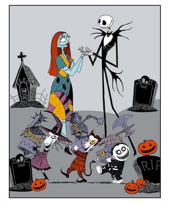 Jack Skellington Blanket, The Nightmare Before Christmas Jack & Sally Blanket, Bedroom Decor