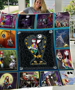 Jack Skellington Blanket, We're Simply Meant To Be Nightmare Fleece Blanket - Christmas Gift