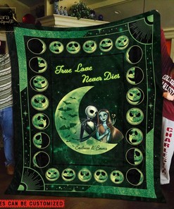 Jack Skellington Blanket, You Are My Happy Ending Nightmare Fleece Blanket - Couple Blanket