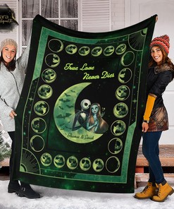 Jack Skellington Blanket, You Are My Happy Ending Nightmare Fleece Blanket - Couple Blanket