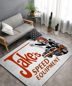 Jakes Speed Shop Hot Rod Rug for Home Decoration