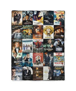 James Bond Quilt Blanket - Personalized Bedroom Decor for James Bond Fans