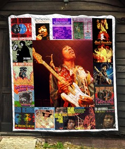 Jimi Hendrix Legends Never Die Quilt Blanket - Perfect Gift for Rock Music Fans