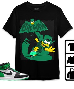 Jordan 1 Celtic Lucky Green Unisex Shirt, Hoodie Sweatshirt Bartman Simpson, Shirt To Match Sneaker