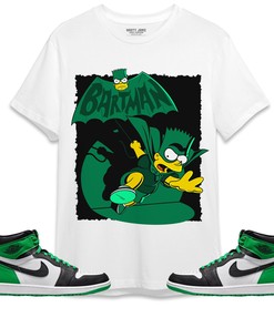 Jordan 1 Celtic Lucky Green Unisex Shirt, Hoodie Sweatshirt Bartman Simpson, Shirt To Match Sneaker