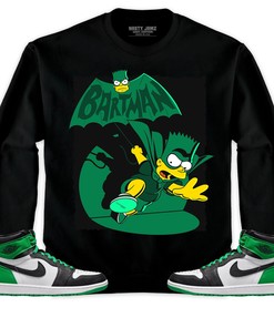 Jordan 1 Celtic Lucky Green Unisex Sweatshirt, Hoodie Shirts Bartman Simpson, Shirt To Match Sneaker