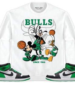 Jordan 1 Celtic Lucky Green Unisex Sweatshirt, Hoodie Shirts Disney Basketball, Shirt To Match Sneaker