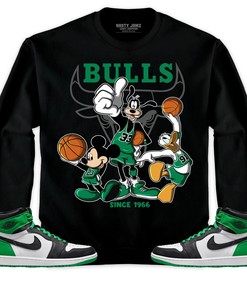 Jordan 1 Celtic Lucky Green Unisex Sweatshirt, Hoodie Shirts Disney Basketball, Shirt To Match Sneaker