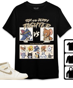 Jordan 1 Craft Vibrations Of Naija Unisex Shirt Cat And Mouse Fighter, Shirt To Match Sneaker