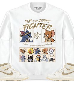 Jordan 1 Craft Vibrations Of Naija Unisex Shirt Cat And Mouse Fighter, Shirt To Match Sneaker