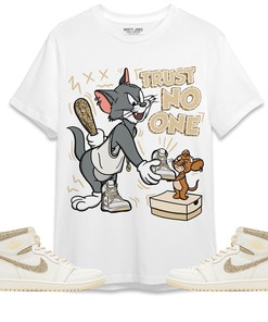 Jordan 1 Craft Vibrations Of Naija Unisex Shirt Trust No One Cat And Mouse, Shirt To Match Sneaker
