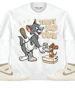 Jordan 1 Craft Vibrations Of Naija Unisex Shirt Trust No One Cat And Mouse, Shirt To Match Sneaker