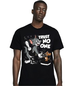 Jordan 1 High 85 Black White Unisex T-Shirt, Tee, Trust No One Cat And Mouse, Shirt To Match Sneaker