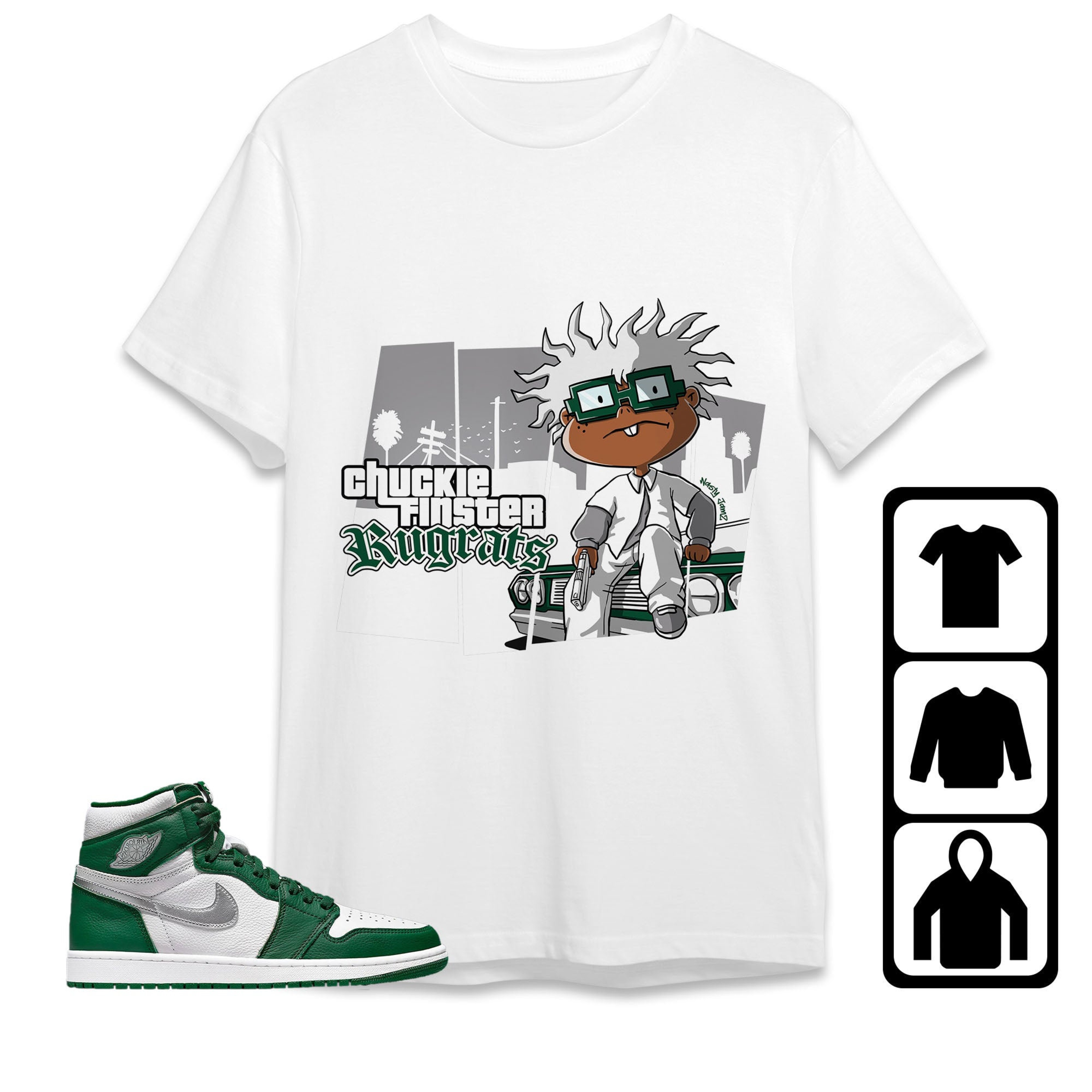 Jordan 1 High OG Gorge Green Unisex Shirt GTA, Shirt To Match Sneaker