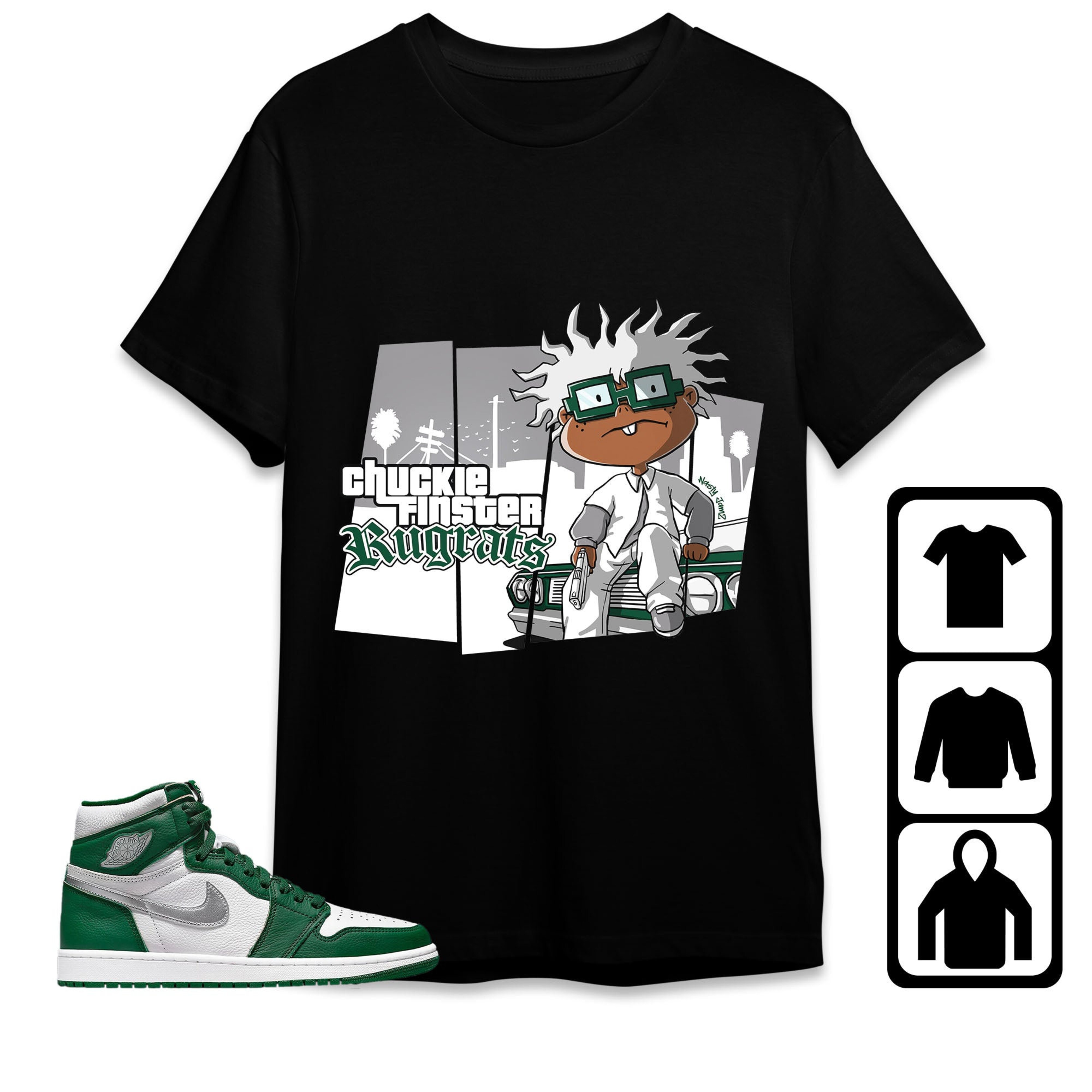 Jordan 1 High OG Gorge Green Unisex Shirt GTA, Shirt To Match Sneaker