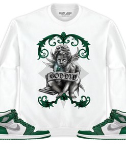 Jordan 1 High OG Gorge Green Unisex Shirt God Did, Shirt To Match Sneaker