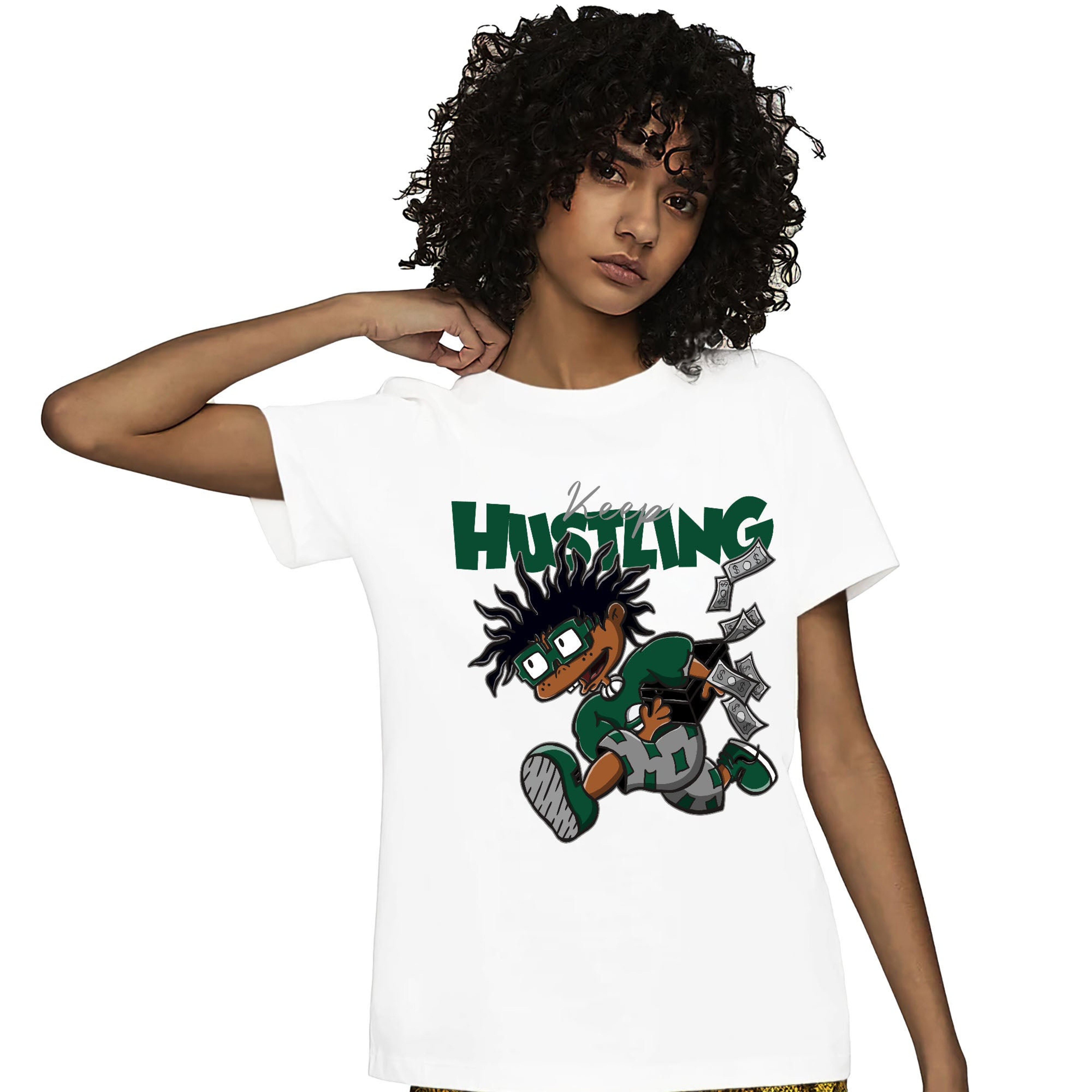 Jordan 1 High OG Gorge Green Unisex Shirt Keep Hustling, Shirt To Match Sneaker