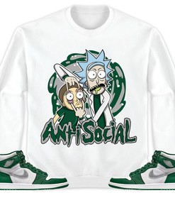 Jordan 1 High OG Gorge Green Unisex Shirt Rick Anti Social, Shirt To Match Sneaker