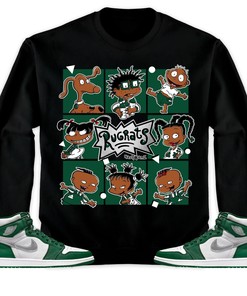 Jordan 1 High OG Gorge Green Unisex Sweatshirt, Hoodie 90s Cartoon, Shirt To Match Sneaker