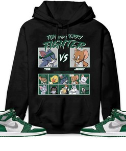 Jordan 1 High OG Gorge Green Unisex Sweatshirt, Hoodie, Cat And Mouse Fighter, Shirt To Match Sneaker