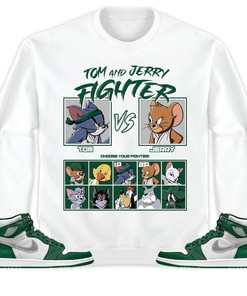 Jordan 1 High OG Gorge Green Unisex Sweatshirt, Hoodie, Cat And Mouse Fighter, Shirt To Match Sneaker