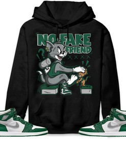 Jordan 1 High OG Gorge Green Unisex Sweatshirt, Hoodie Fake Friend Cat And Mouse, Shirt To Match Sneaker