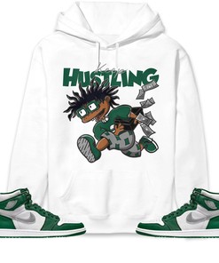 Jordan 1 High OG Gorge Green Unisex Sweatshirt, Hoodie Keep Hustling, Shirt To Match Sneaker