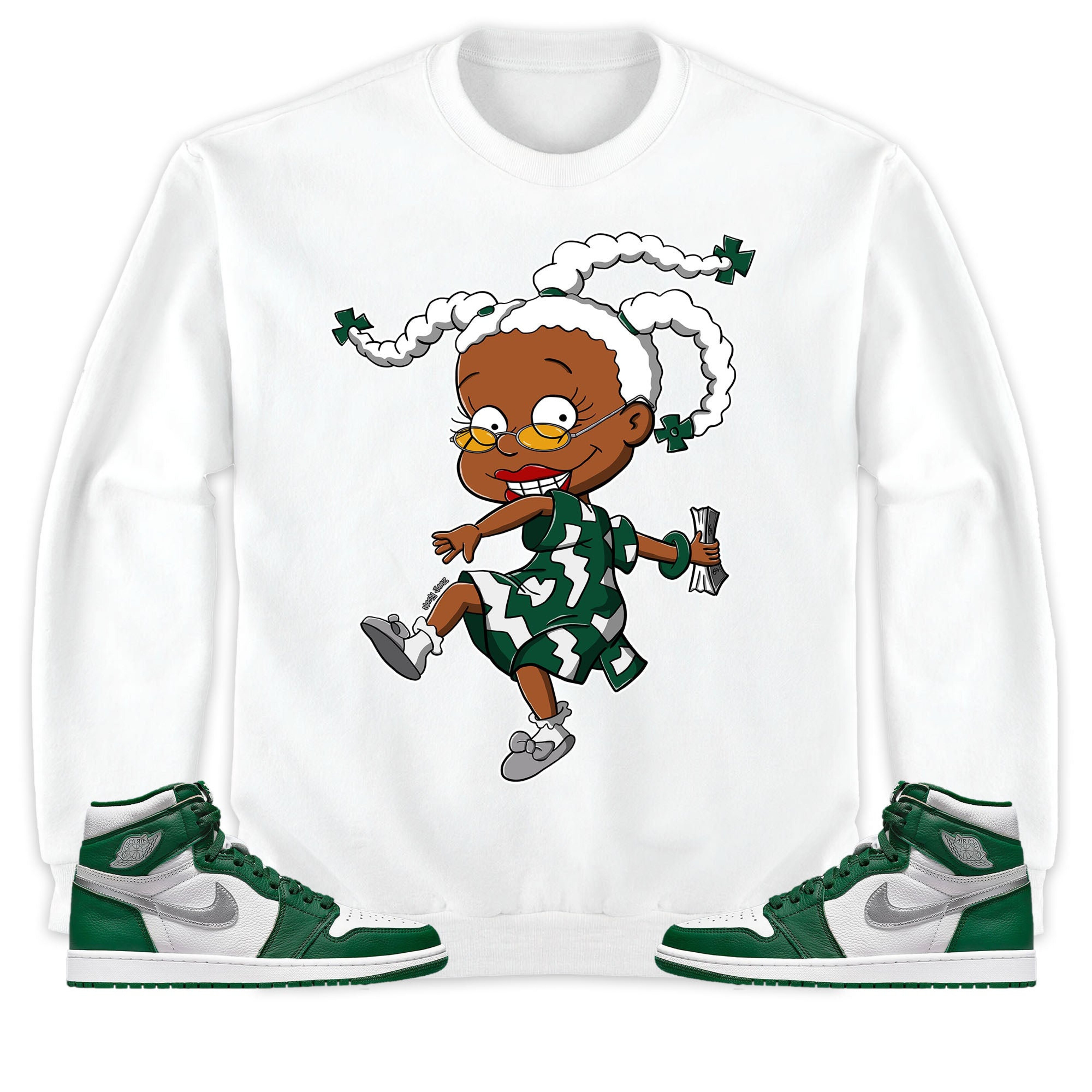 Jordan 1 High OG Gorge Green Unisex Sweatshirt, Hoodie Melanin, Shirt To Match Sneaker